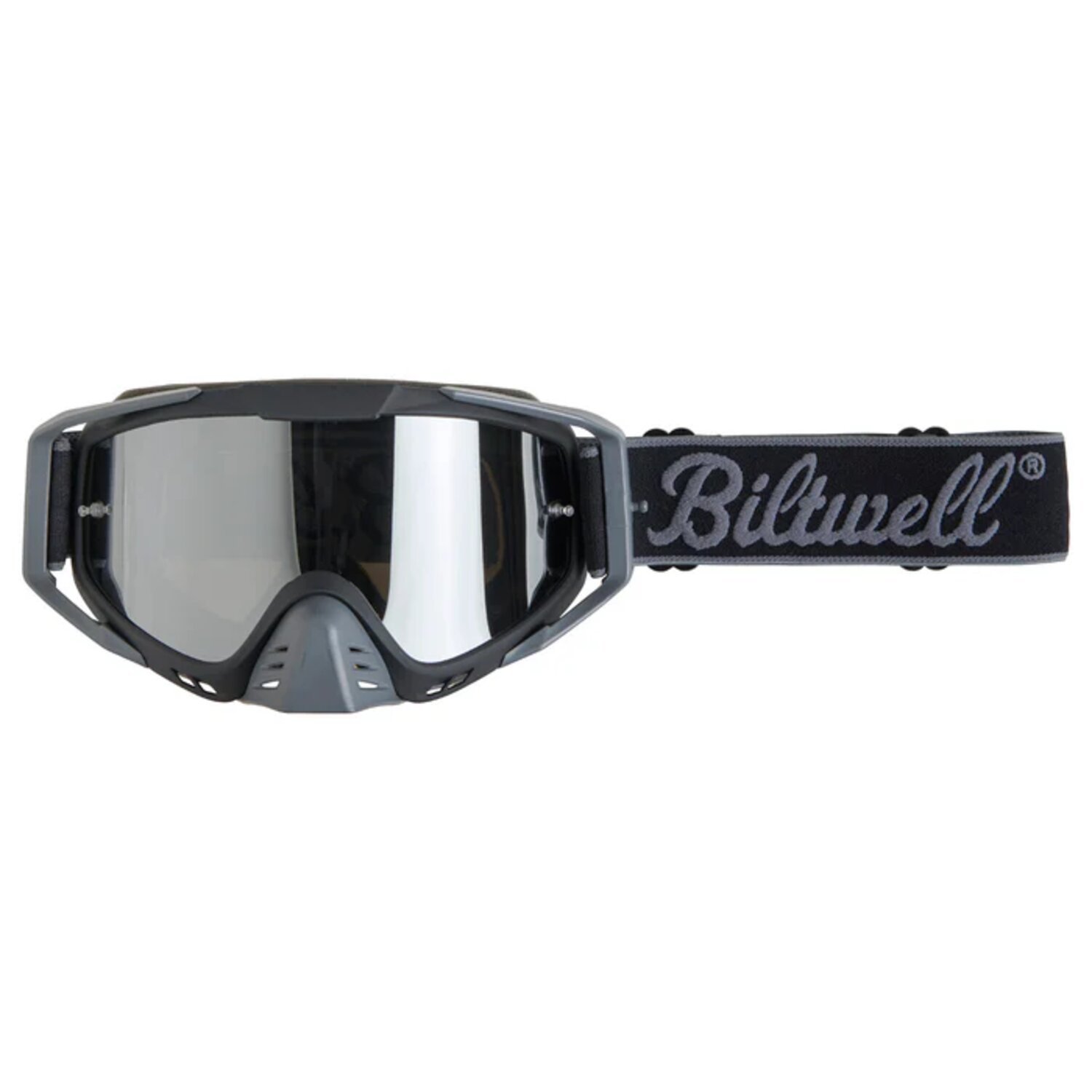 Biltwell Ridgeline goggles script grey, Black