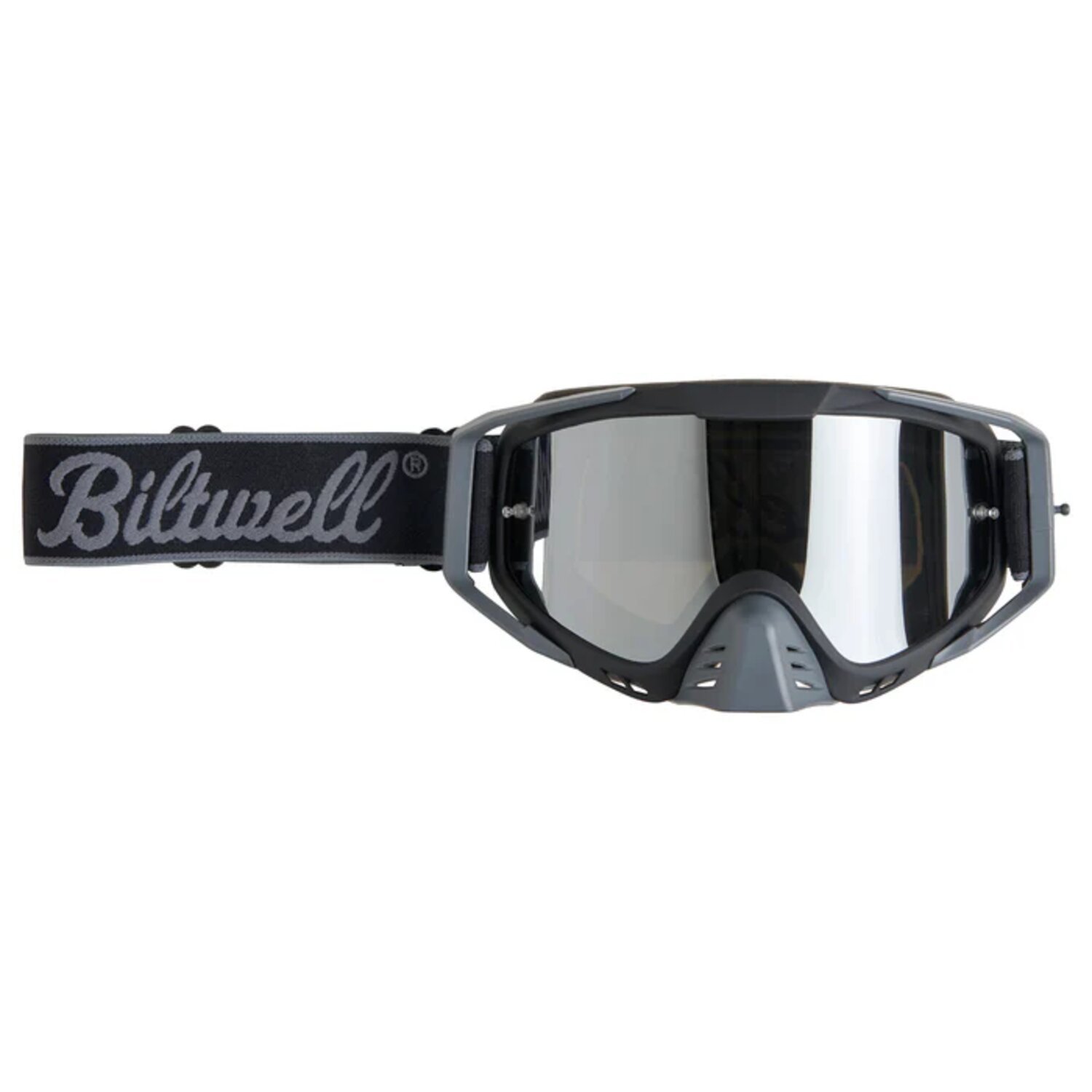 Biltwell Ridgeline goggles script grey, Black