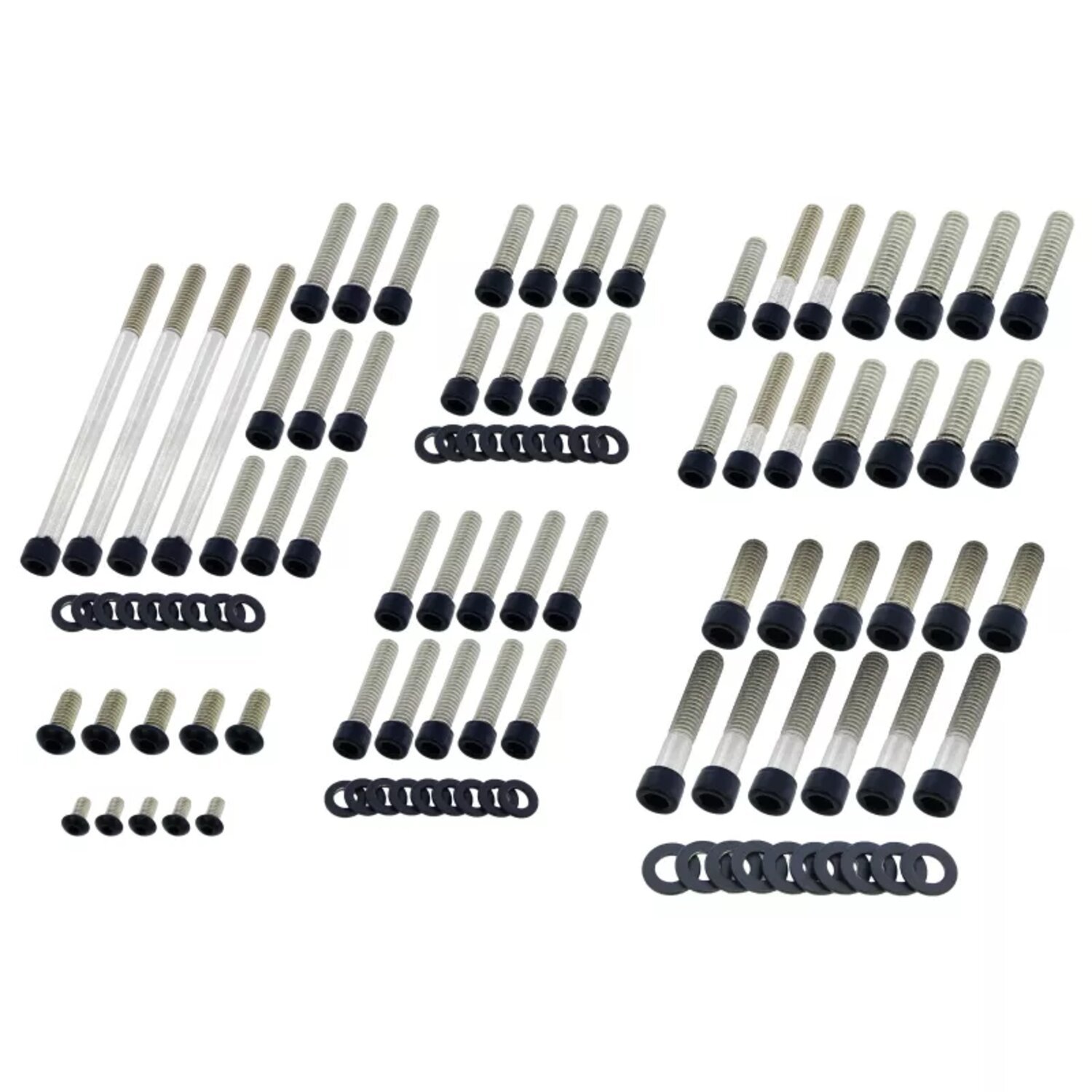Screws4bikes, engine bolt kit, Black, Gloss