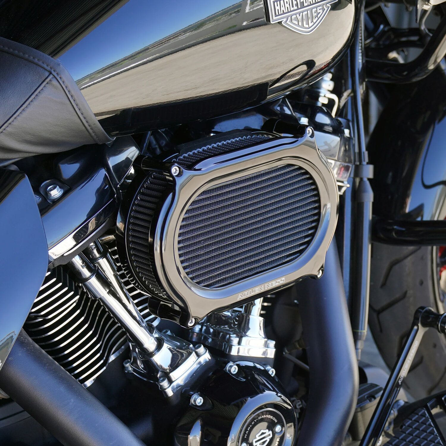 Arlen Ness, Stage II Oval Upgrade air cleaner kit, Black