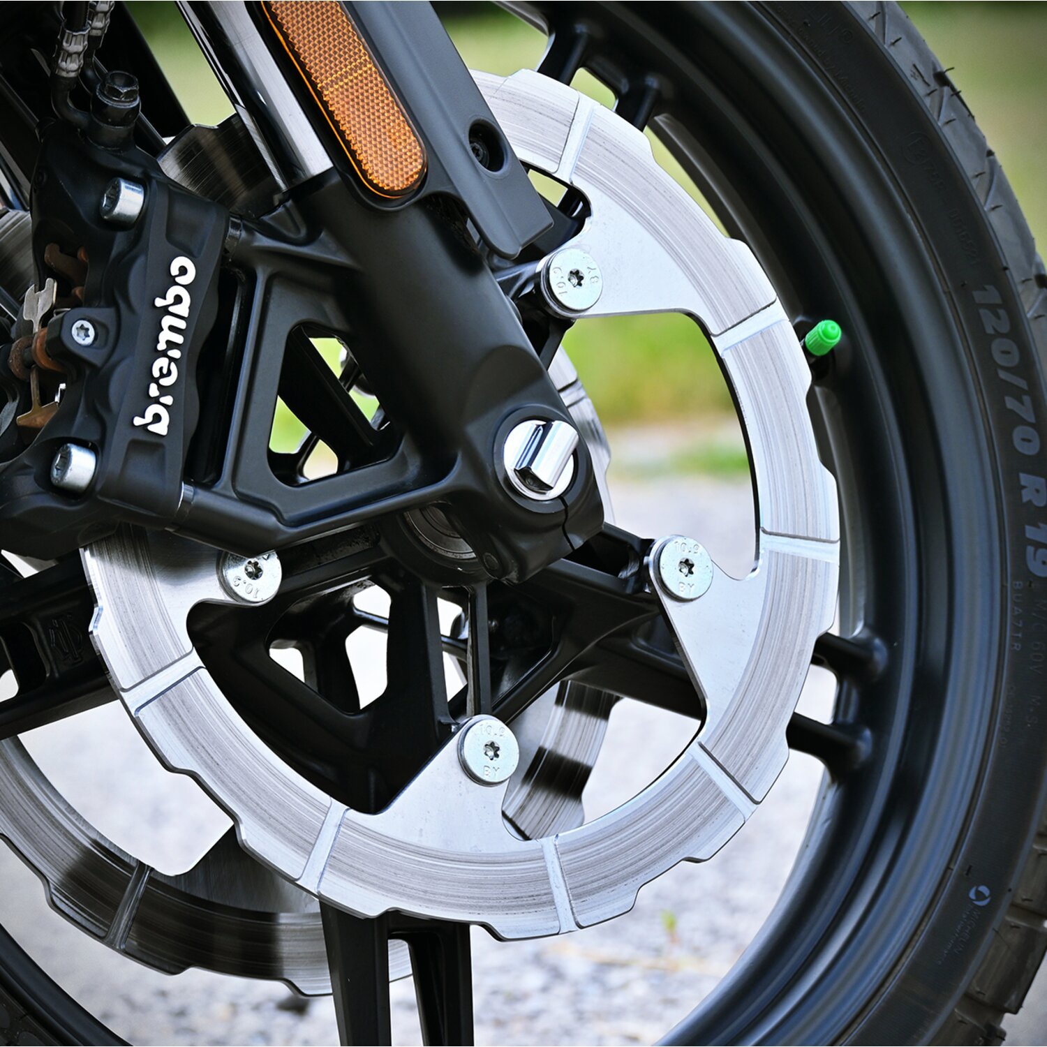 Bare Knuckle Performance, stainless axle kit. Front wheel