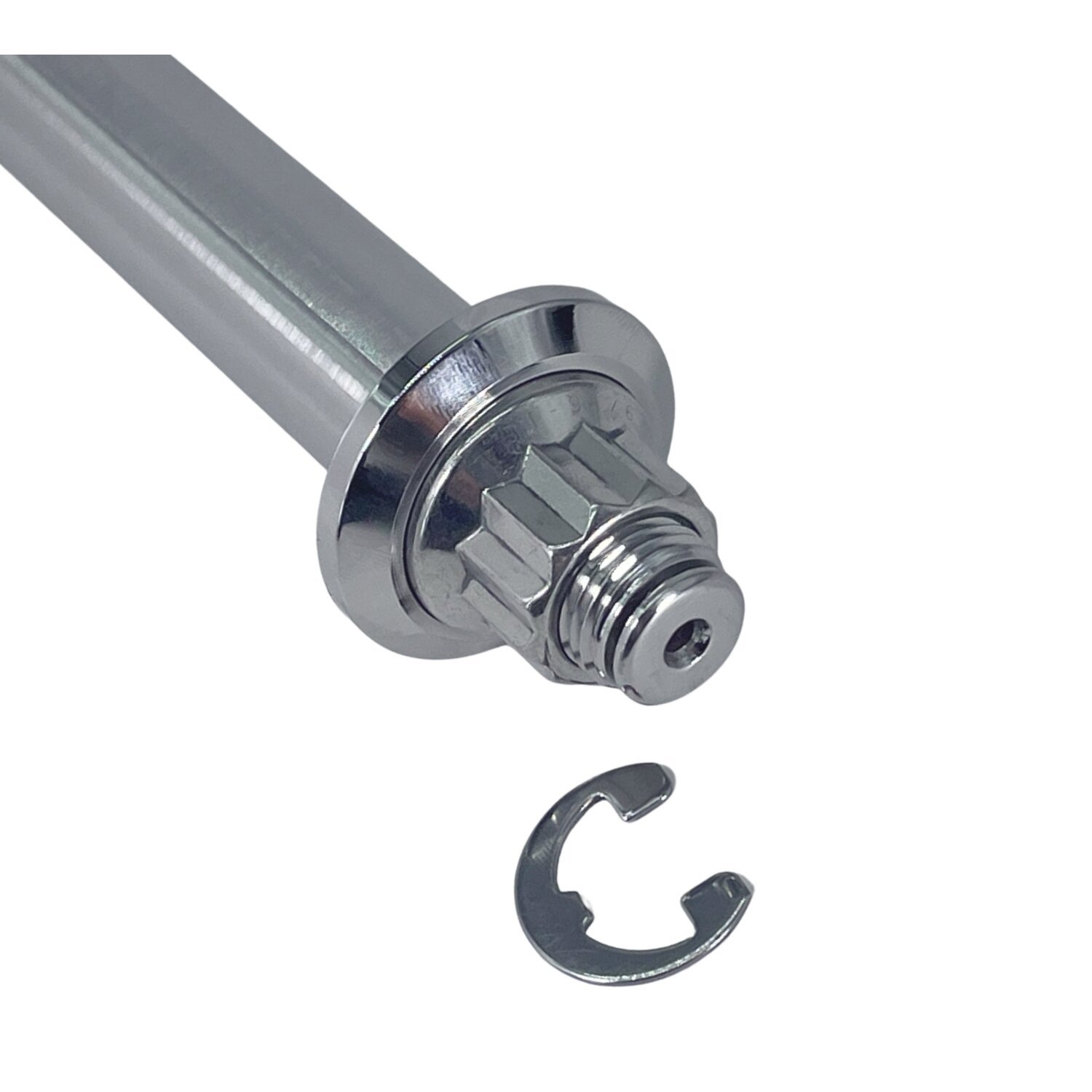 Bare Knuckle Performance, stainless axle kit. Rear wheel