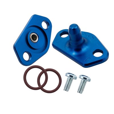 Fits both standard 99-17 OEM Twin Cam and most stroker Twin Cams.
Provides an additional .150" clearance for stroked motors.
Complete kit.
Can replace OEM 22371-99 + 22307-99.
These S&S Twin Cam piston oilers are now updated to 'Dual Spray', which provides a spray pattern that cools both sides of the pistons more uniformly. They do so while using the stock amount of oil flow. Milled from Billet Aluminum 6061-T6 and shorter than stock. Less height provides an additional .150" rod clearance, perfect for those stroked motors. Includes required gaskets and hardware.
- Machined from Billet Aluminum 6061-T6
- Revised spray locations for more effective cooling
- Dual jets for uniform piston cooling
- Shorter than OEM for greater rod clearance
- Includes gaskets and hardware
- Equivalent oil flow to stock
- Replacement reference 22371-99 + 22307-99 oiler jets