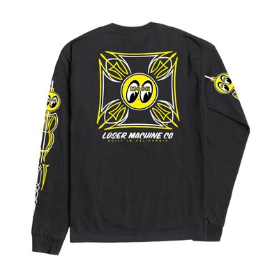 A new collabs with Mooneyes! That is always a good idea by Loser Machine. Several nice new prints on t-shirts and hoodies with somehow, somewhere the recognizable Mooneyes logo. The t-shirts and hoodies have a regular fit. The hoodies are made with a blend of cotton and polyester and t-shirts with 100% cotton.