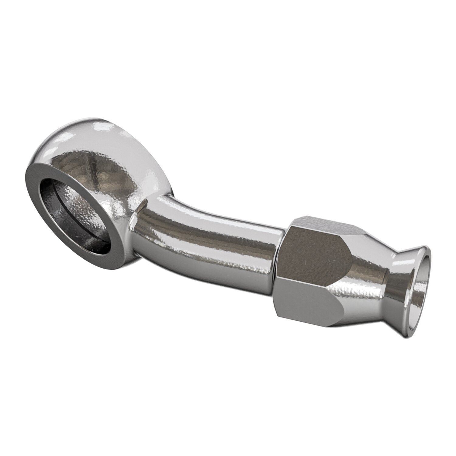 Goodridge, banjo 3/8"/M10. 20 degrees. Stainless