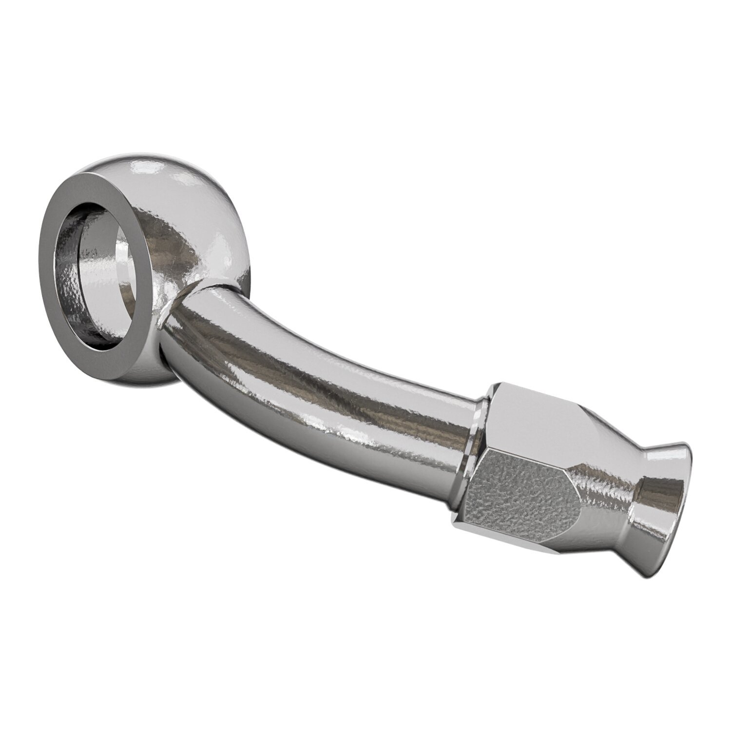 Goodridge, banjo 3/8"/M10. 45 degrees. Stainless