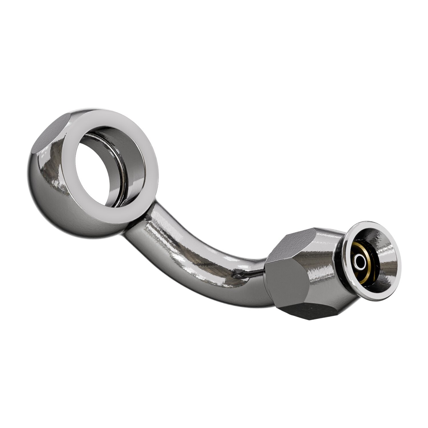 Goodridge banjo 3/8" 90 degrees. Stainless