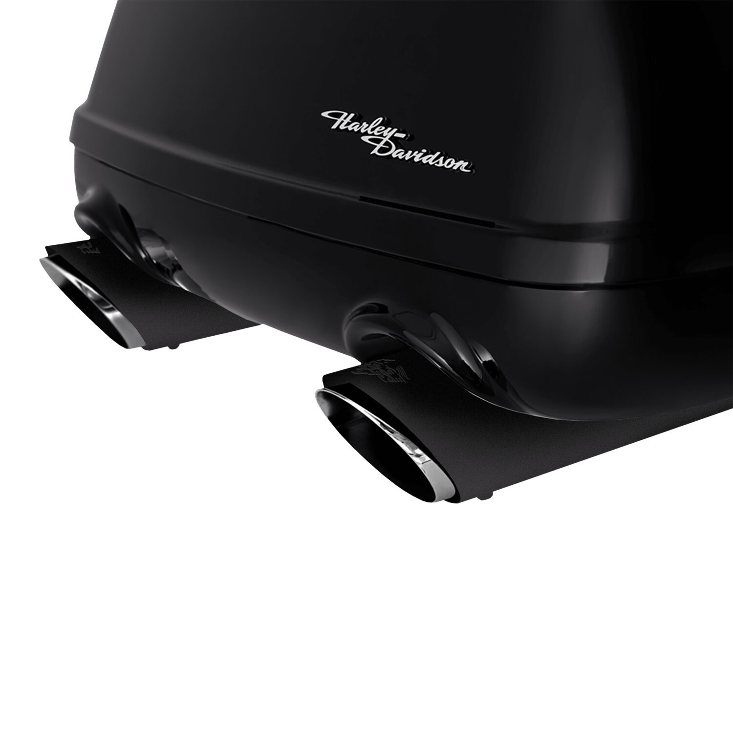 Vance & Hines, 4" Twin Slash Round slip-on mufflers, Black