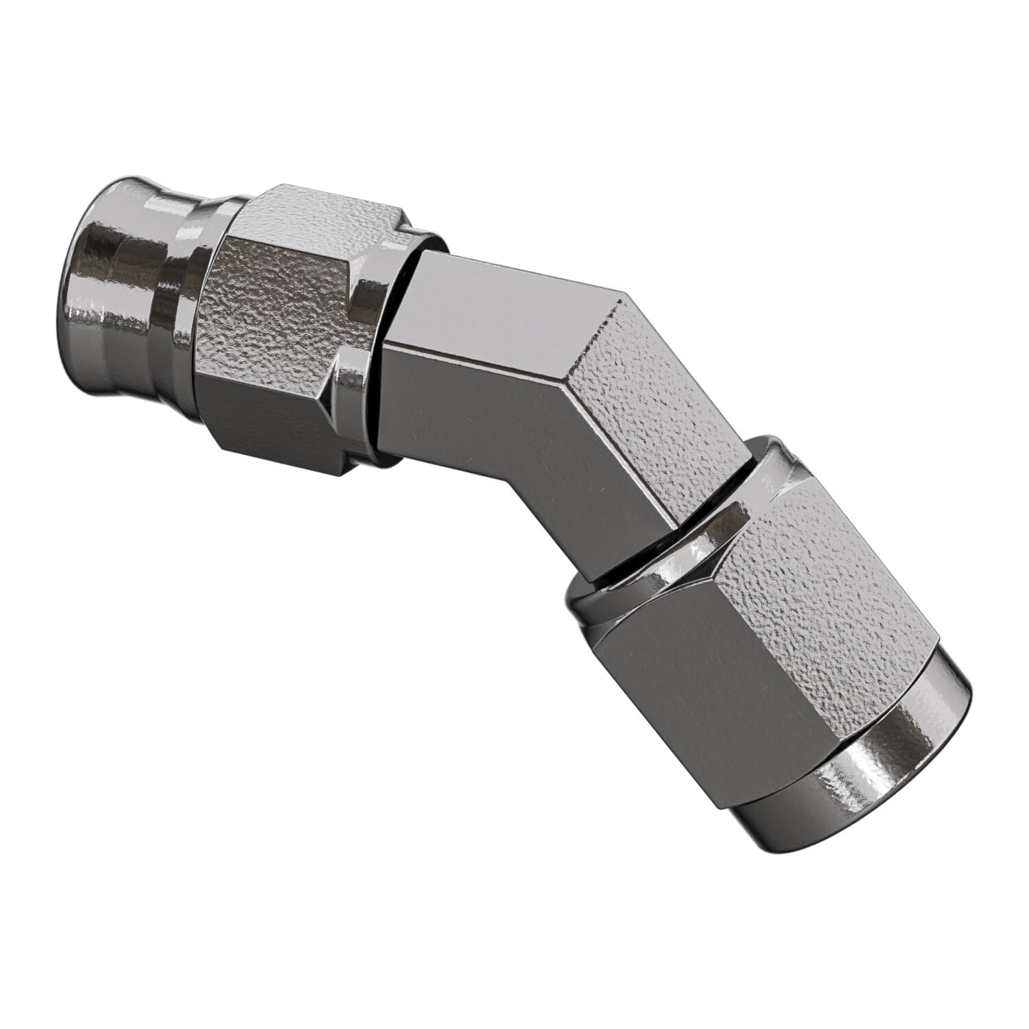 Goodridge, hose end 45 degree swept bend tube. SS