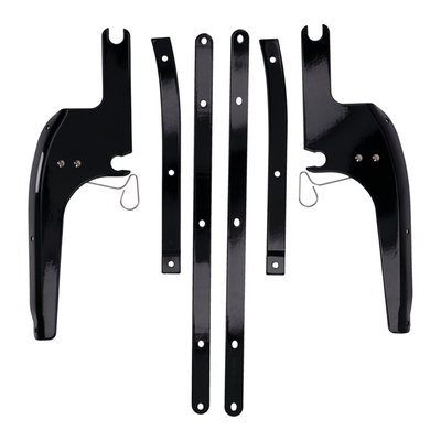 Aluminum reproduction style mount bracket used to install the OEM windshield. Complete with mounting hardware.
Note: 04-07 FLHRS; 17-up FLHRXS models require 938890 / OEM 58221-04 hardware kit