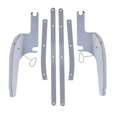 Aluminum reproduction style mount bracket used to install the OEM windshield. Complete with mounting hardware.
Note: 04-07 FLHRS; 17-up FLHRXS models require 938890 / OEM 58221-04 hardware kit