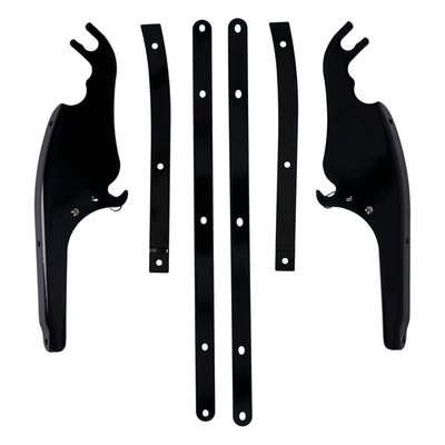 Aluminum reproduction style mount bracket used to install the OEM Heritage windshield. Complete with mounting hardware.
OEM replacement reference 57062-00A (right), 57063-00A (left)