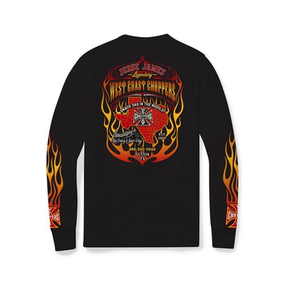 This West Coast Choppers long sleeve and t-shirt is a declaration of independence for those who forge their own path. Crafted from 100% cotton, it offers a comfortable fit that's perfect for everyday wear. The back features the iconic flaming "Not Doing It Your Way" logo, a nod to the rebellious spirit of West Coast Choppers. Whether you're on the road or off, this shirt lets the world know you're not here to follow the rules, you're here to make your own.