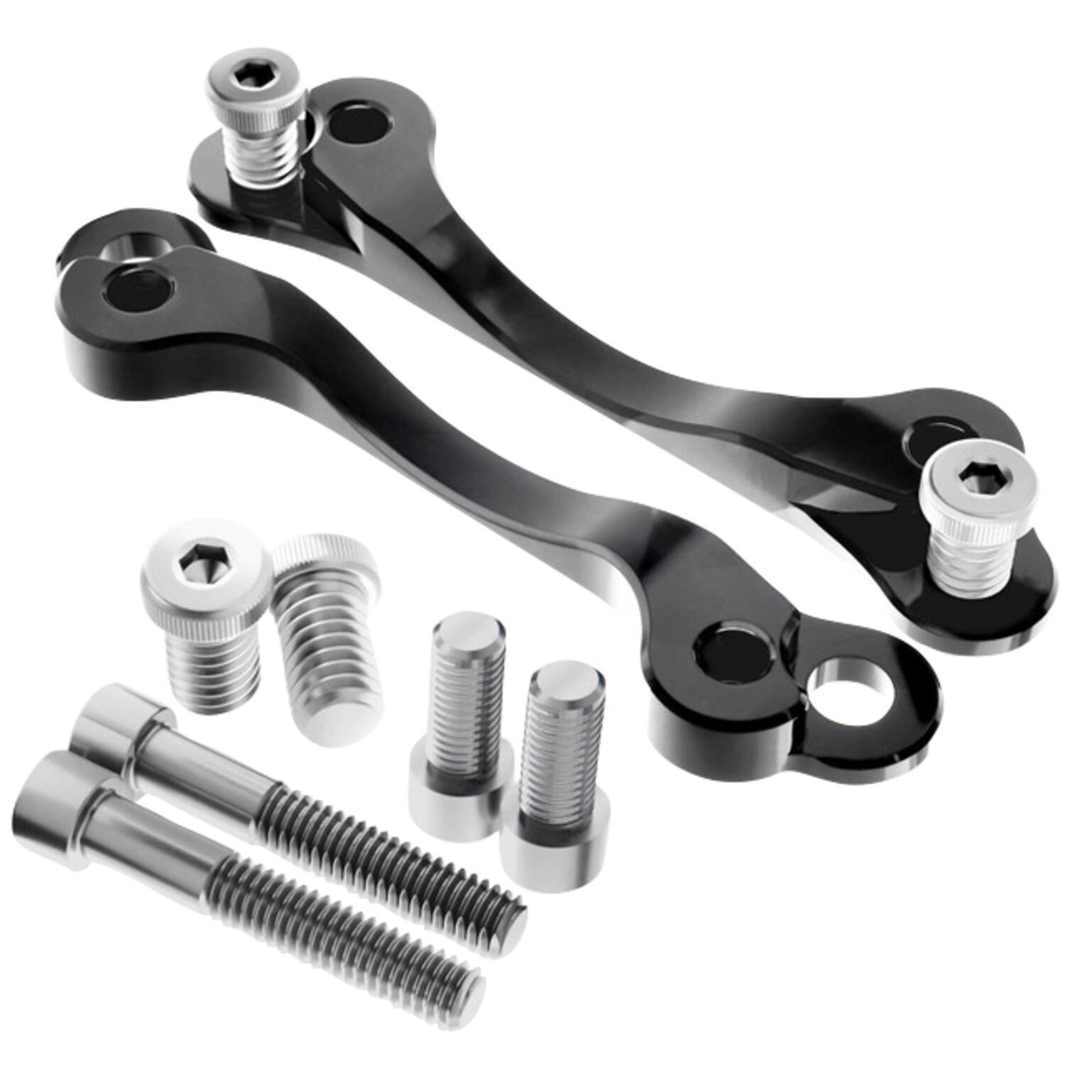 Kraus, KR8 front fender adapter bracket kit, Black, Gloss