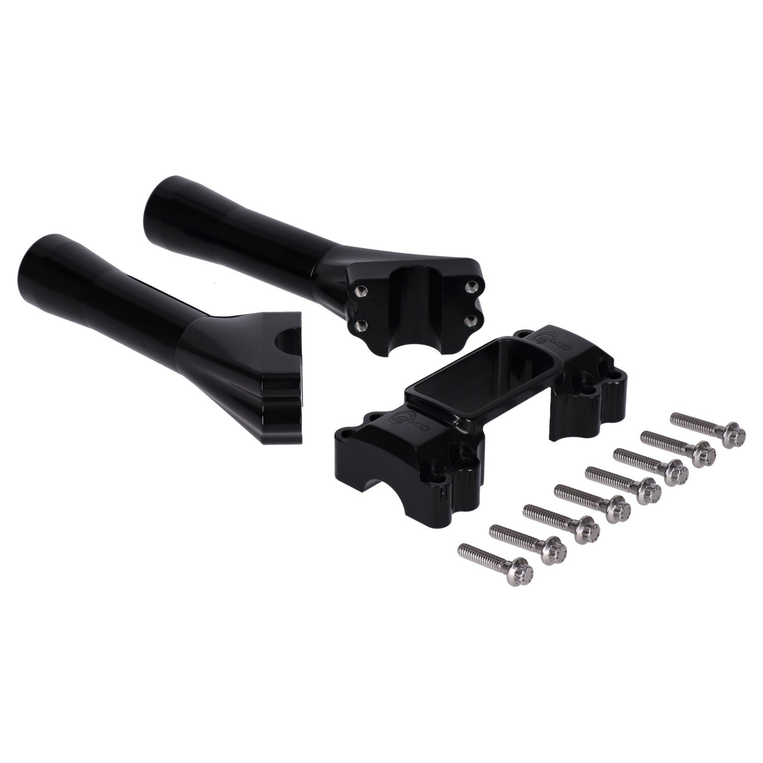 Indian Larry, M8 Softail BK Brawler risers 6, Black, Anodized