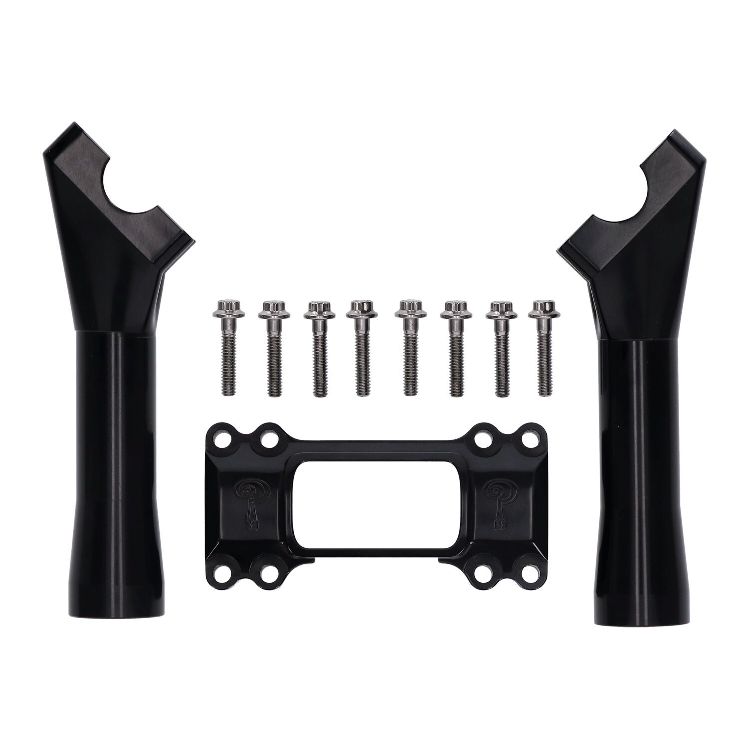 Indian Larry, M8 Softail BK Brawler risers 6, Black, Anodized