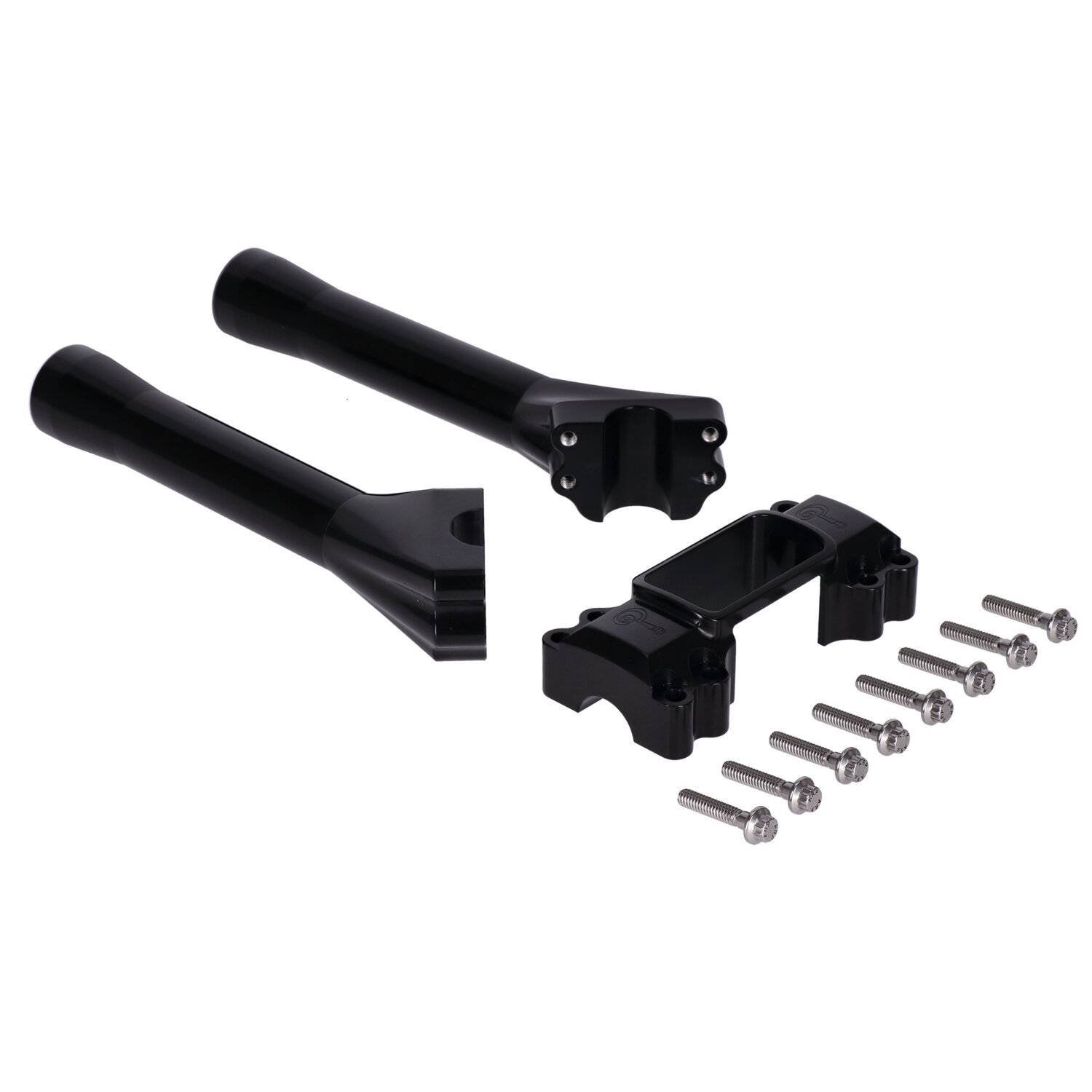 Indian Larry, M8 Softail BK Brawler risers 8, Black, Anodized