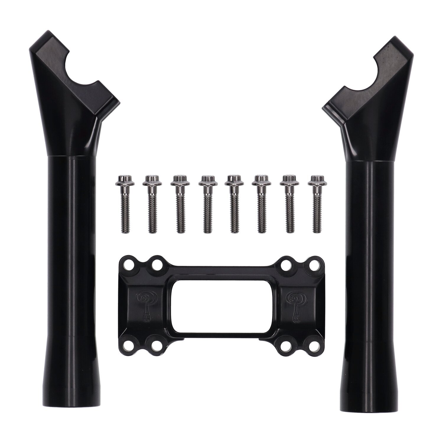 Indian Larry, M8 Softail BK Brawler risers 8, Black, Anodized