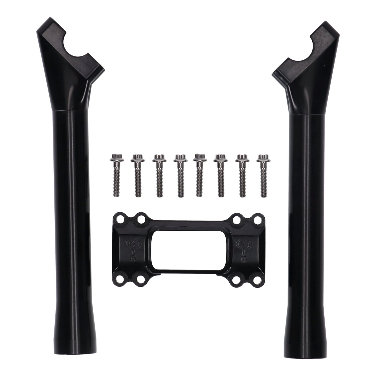 Indian Larry, M8 Softail BK Brawler risers 10, Black, Anodized