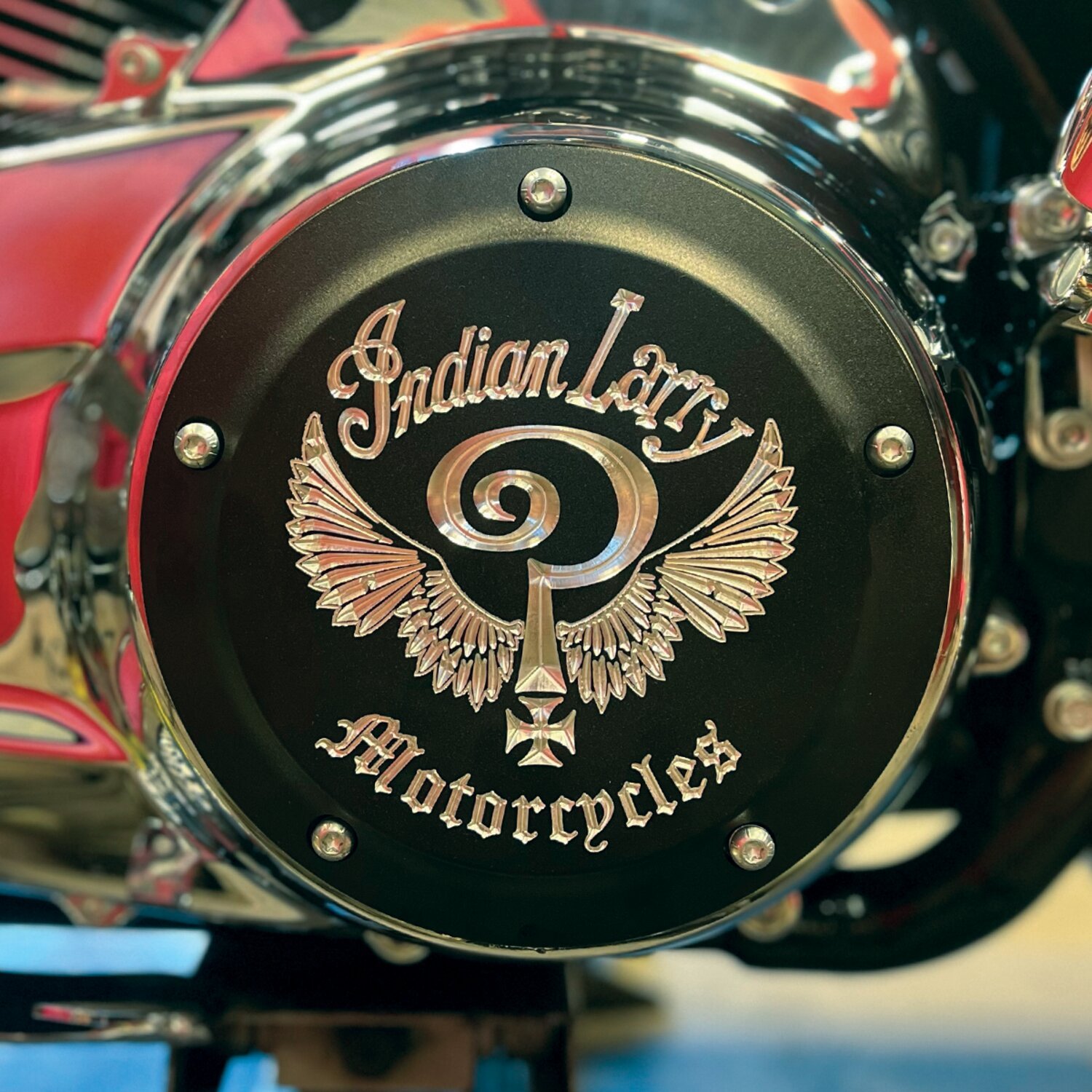 Indian Larry, 'Indian Larry' logo derby cover