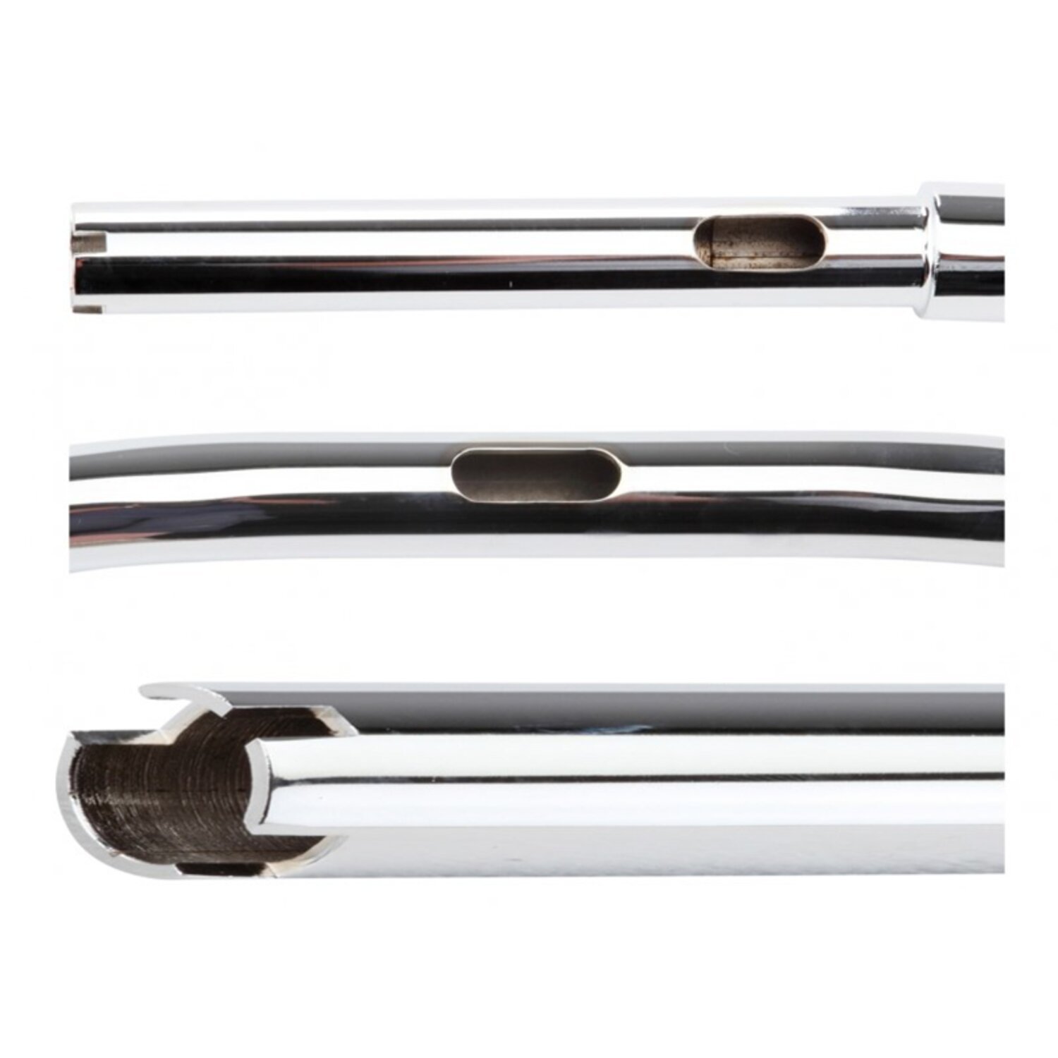 Fehling, 1-1/4" Fat Apehanger. 3 hole. 31cm high, Silver, Chrome