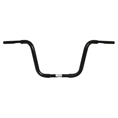 Black powder coated. 
Steel. 
Comes with approval.
3-hole. 
Approx. dimensions: 93cm wide x 31cm high x 19cm pullback x 33cm center width. 
1-1/4" fat Apehanger which is 1" at the riser clamp area and 1" at handlebar controls. 
Note: Check your local MCS dealer or the MCS sales department for exact type of approval and validity on bike model and years on the test report.