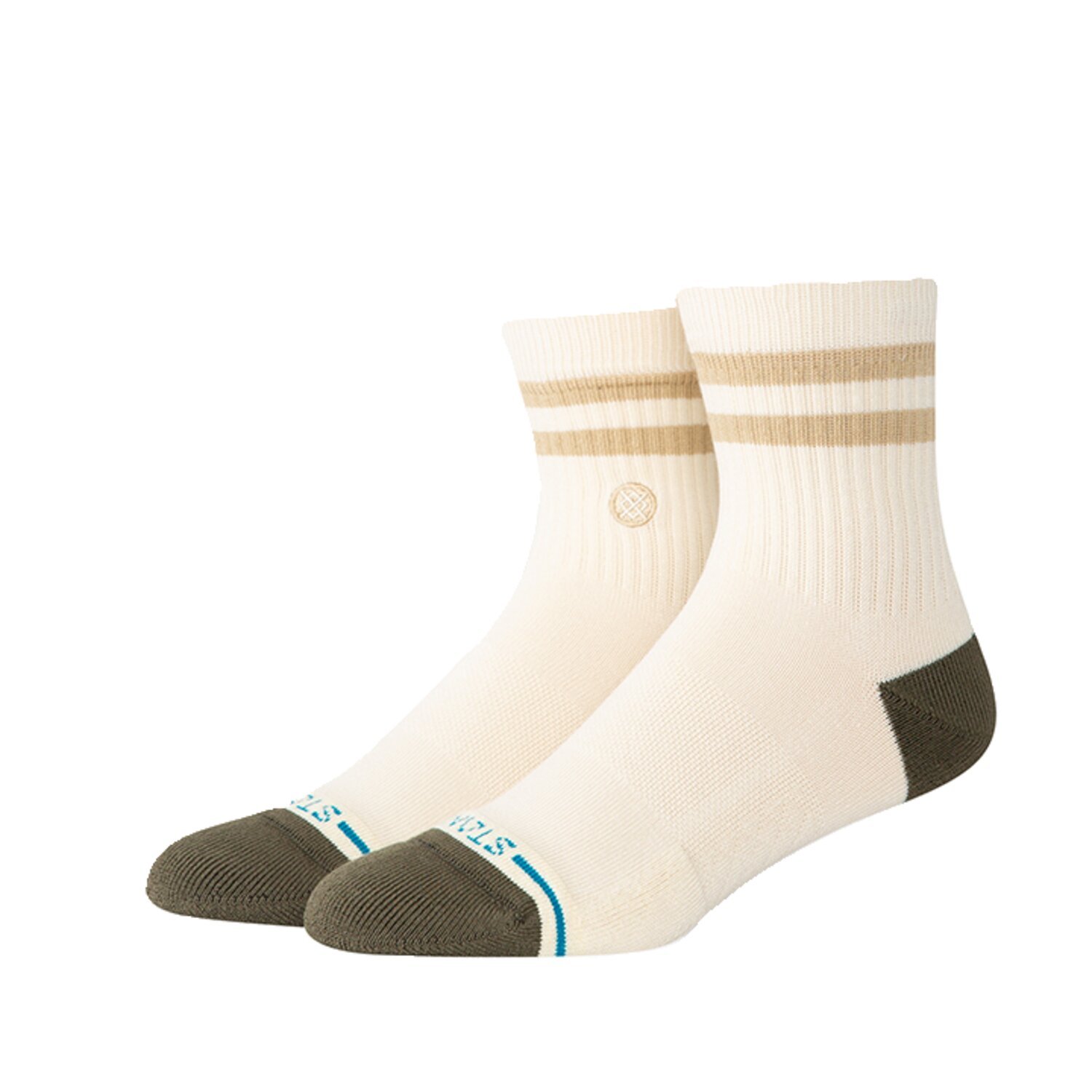 Stance Marled Stripe quarter socks, ivory, 43-46