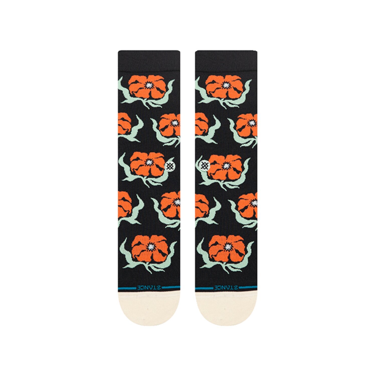 Stance Broadcast Floral Crew socks, Black, 38-42