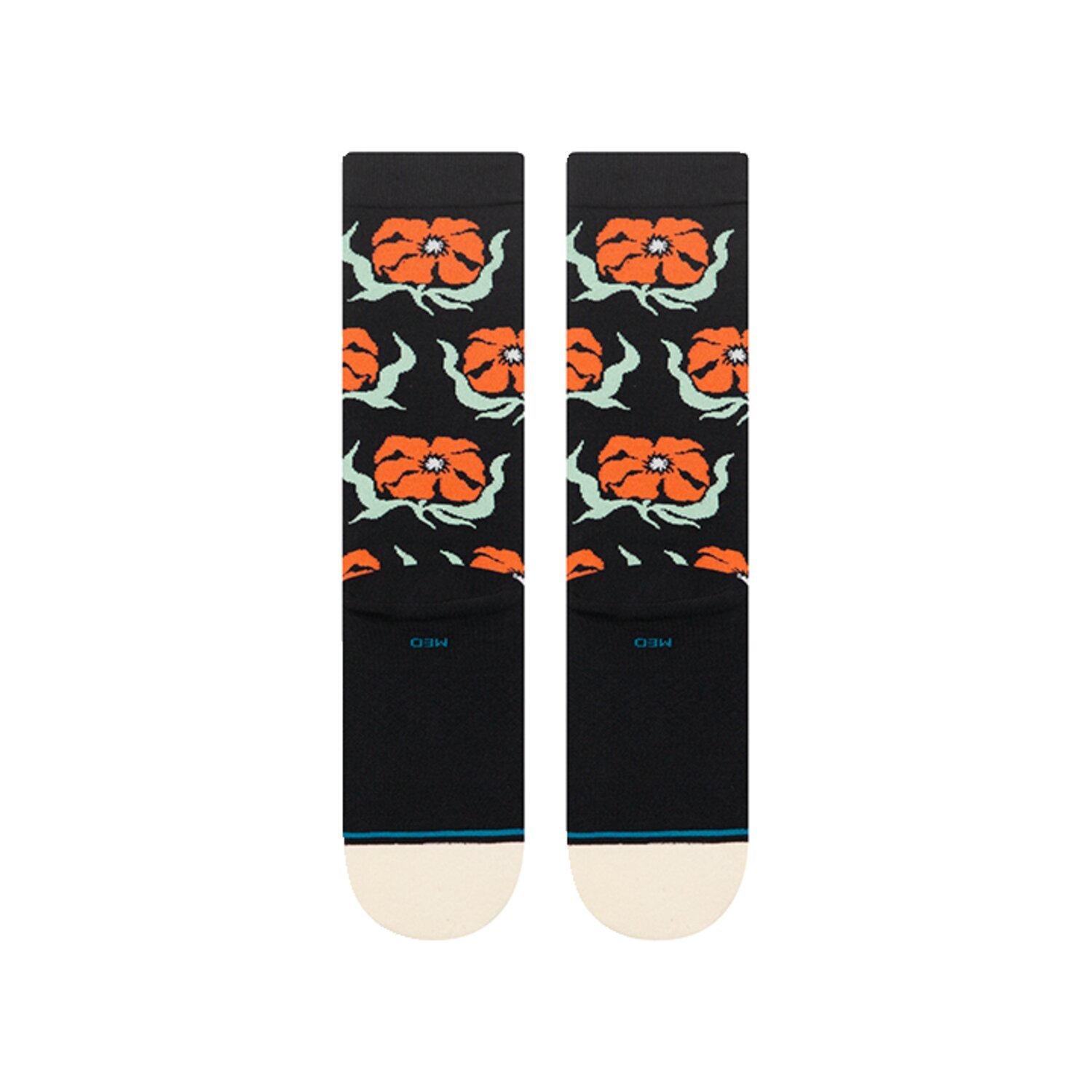 Stance Broadcast Floral Crew socks, Black, 38-42