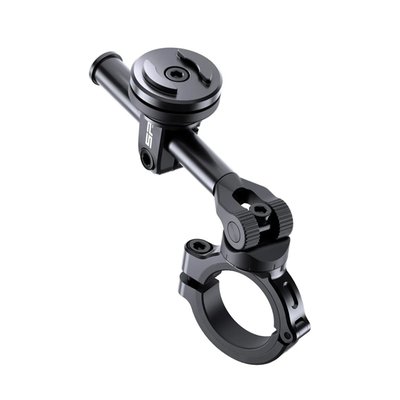 For 1.25" (3.17mm) or 1.50" (3.81mm) handlebars. 
Used to attach your SP Connect™ Phone Case SPC+ with the simple 90 degree 'Twist to Lock' mount, in a vertical or horizontal orientation, to most motorcycle handlebars and allows a 360° mounting option for perfect screen positioning in virtually all circumstances. This CNC machined aircraft grade aluminum mounting bracket has a round 'mounting rod' of 80mm. The head offers up to -40% vibration reduction. Fits handlebar diameters 1.25" (3.17mm) or 1.50" (3.81mm) with included adapters.
- Unlimited positioning with a 360° adjustment option 
- CNC machined from aircraft grade aluminum 
- Mountable in the beveled/conical area of the handlebars 
- Vibration reduction 
- Phone can be fixed in portrait or landscape format 
- With SPC+ mount, will not fit earlier SPC mounts.
Includes: 
1 × Moto Mount 3D 1.50" Chrome
1 × Spacing adapter 1.25" / 31.8 mm
1 × Mounting rod 80 mm
1 × Allen key