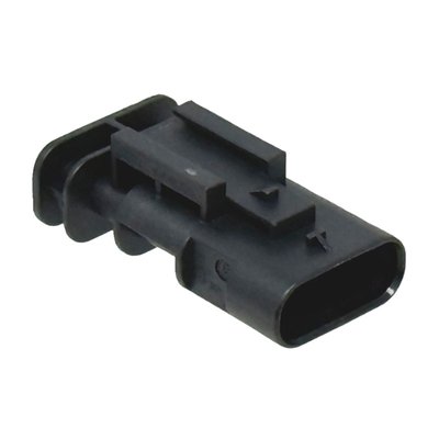 Fog light harness 4-way male connector with terminals and wire seals. 
OEM replacement reference 69202285