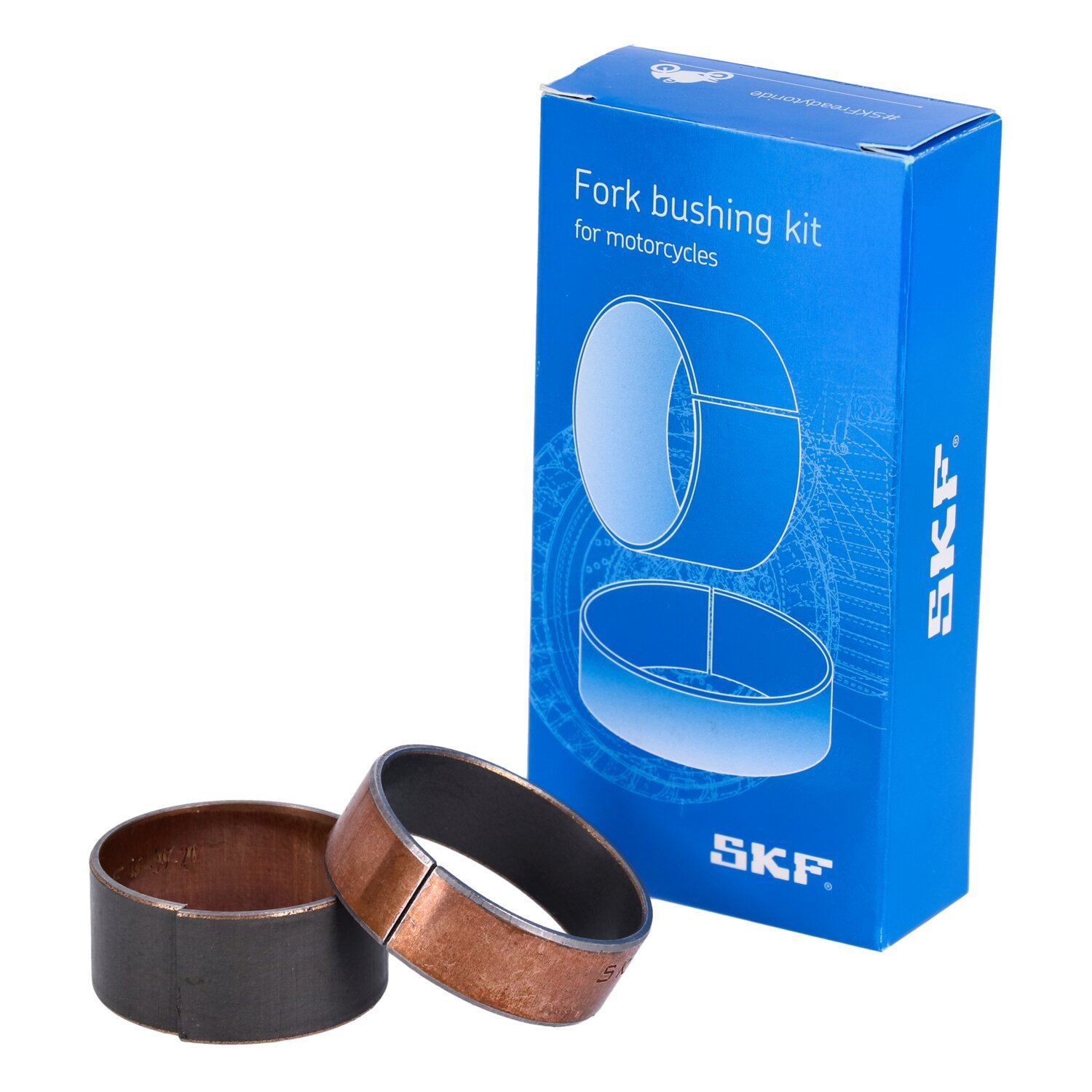 SKF, fork slider bushing kit 41mm. (one fork tube