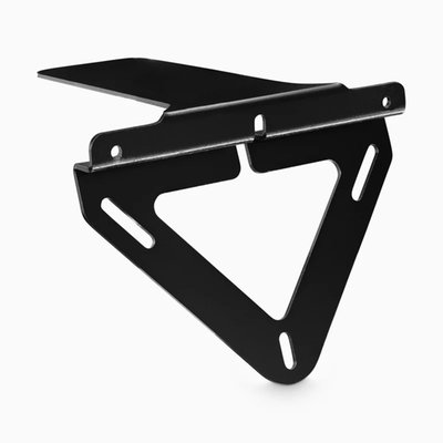 Lightweight and high-quality license plate holder for universal use made of 2.5mm thick aluminum. The mounting brace is 70mm wide x 150mm long and can be drilled, bent and shortened as required.
Note: Perfect for use with Motogadget's 701783 3-1 taillight