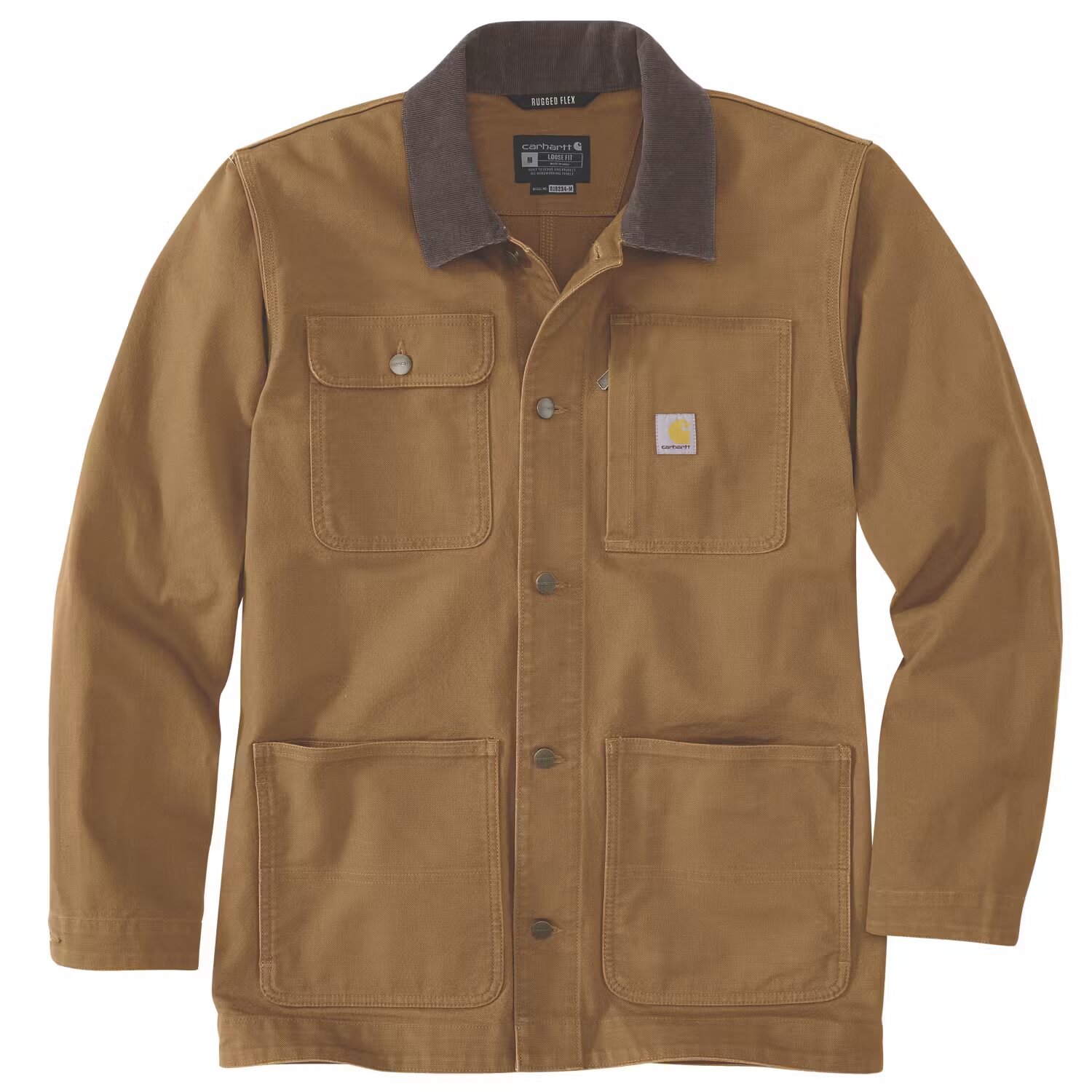 S — Carhartt Duck Loose Fit Chore Coat carhartt, Brown, S
