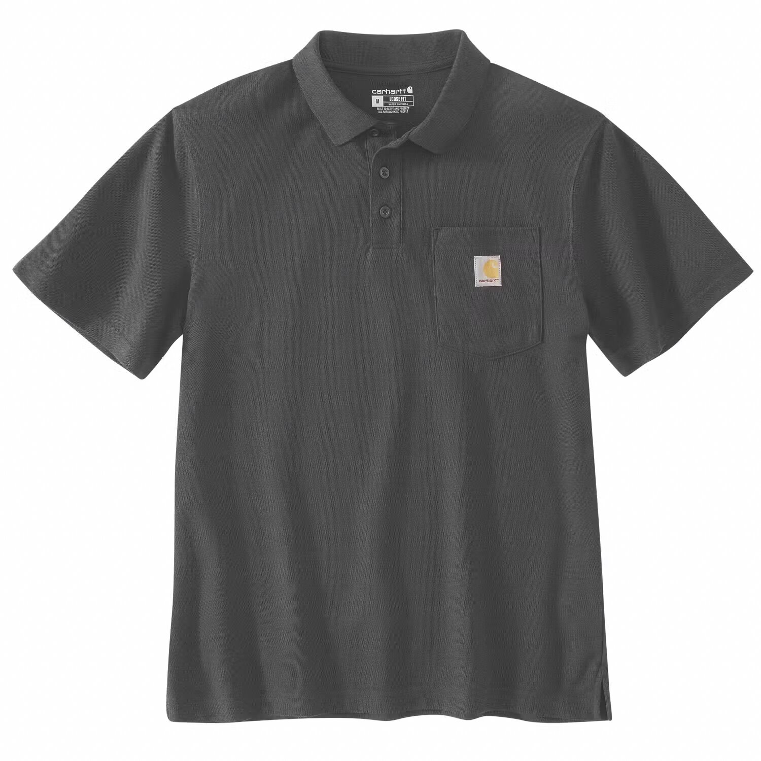 Carhartt Midweight S/S Pocket Polo, carbon heather