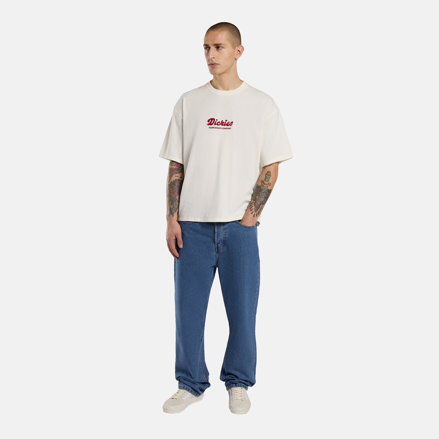 Dickies Lewistown Embro t-shirt, egret White, 2XL