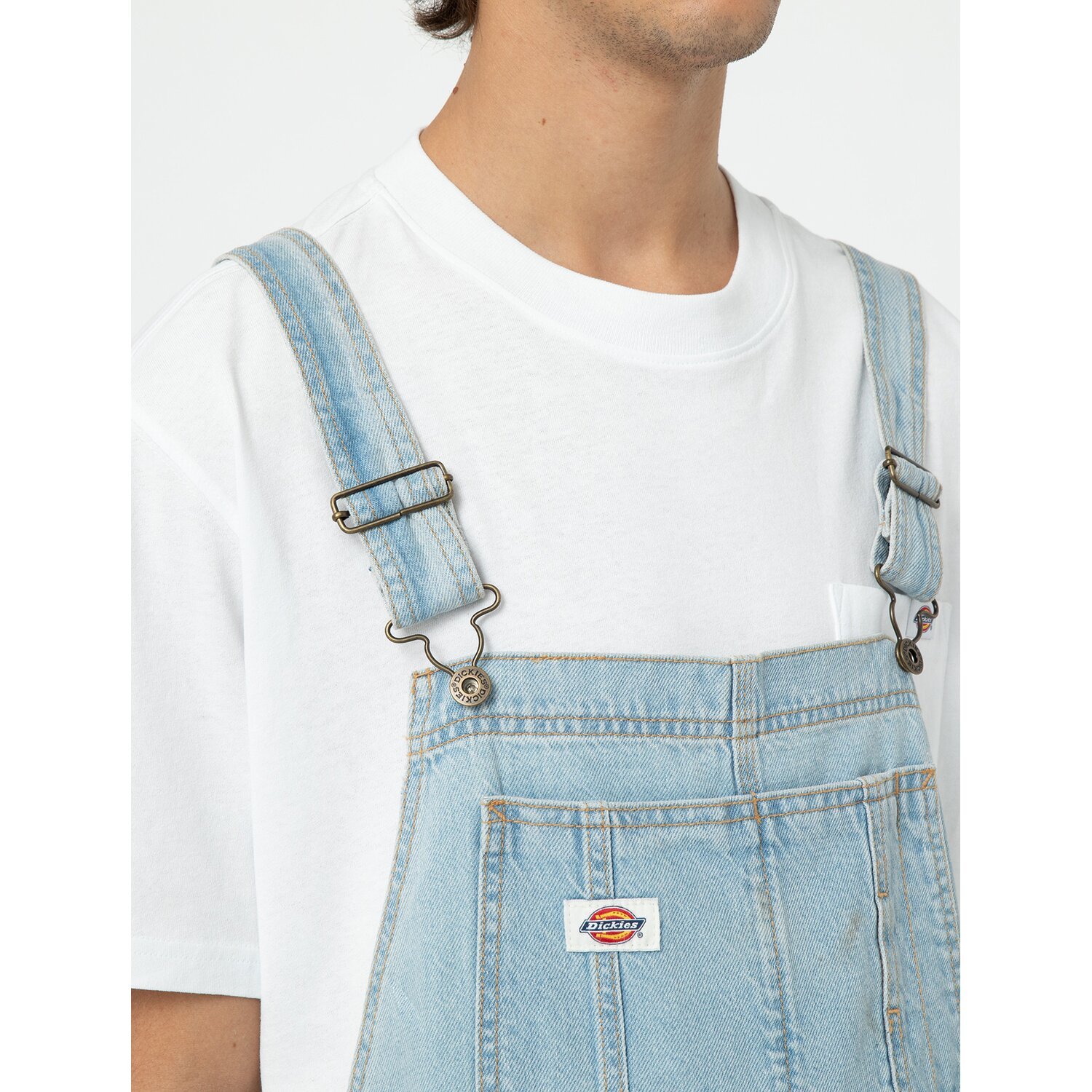 Dickies Dickies classic denim bib vntg blue, XL