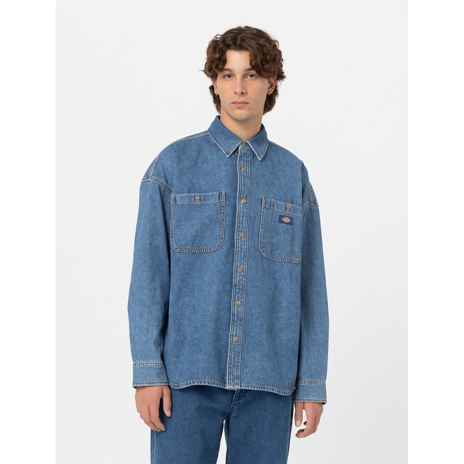 Dickies Houston shirt classic blue, L