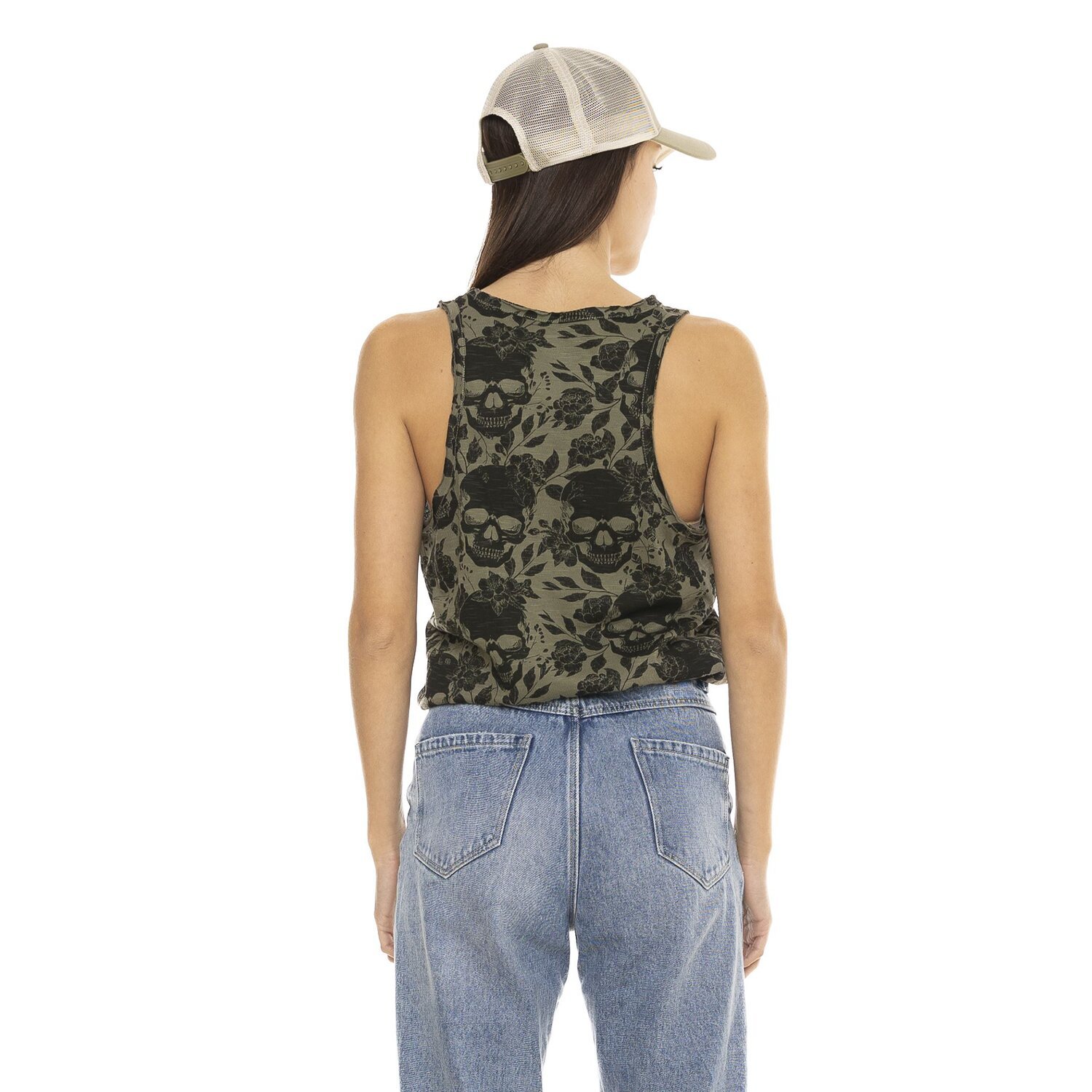 Von Dutch AOP Skull female top