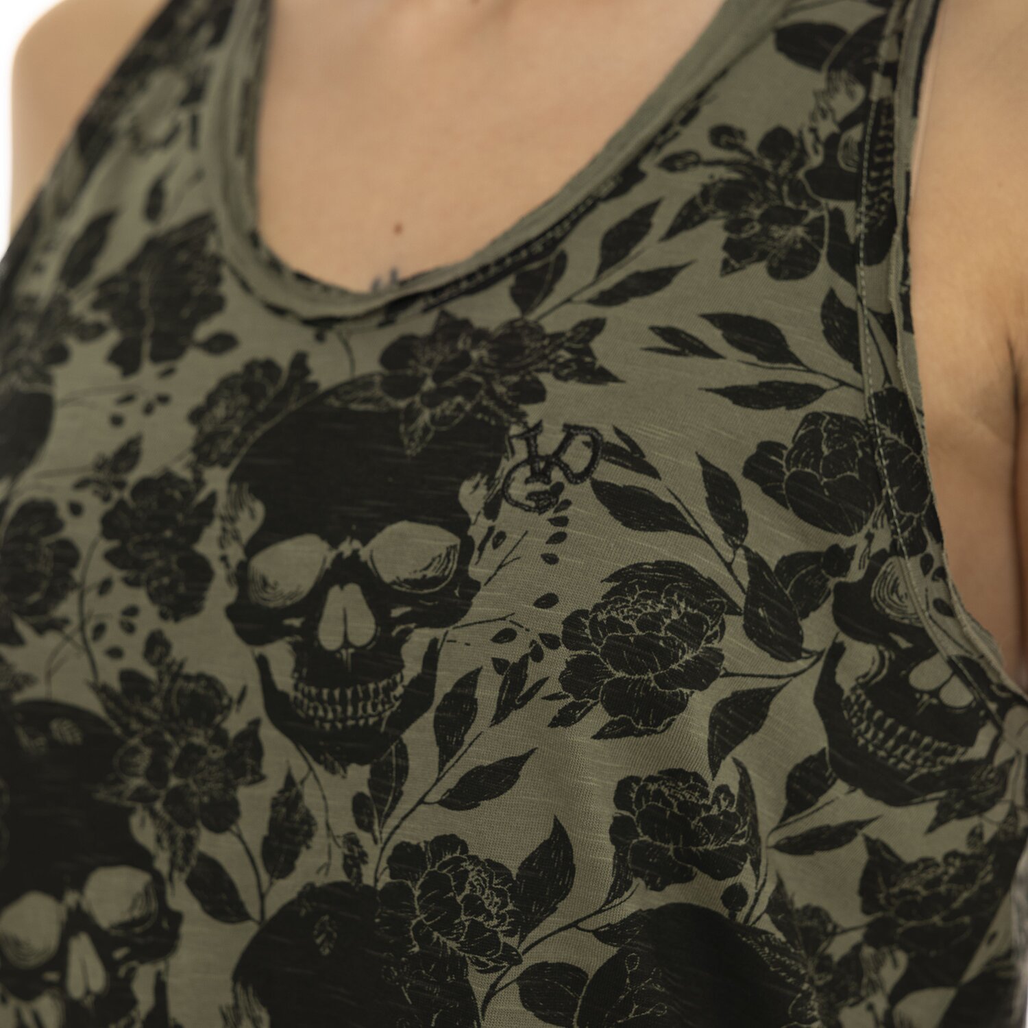Von Dutch AOP Skull female top