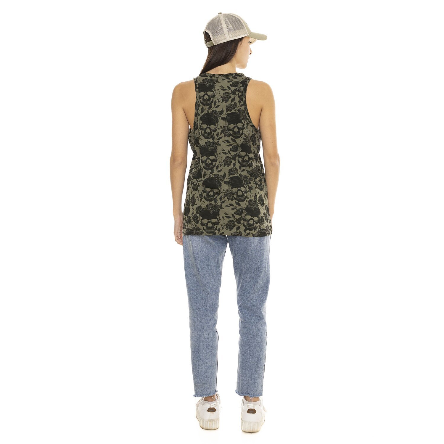 Von Dutch AOP Skull female top