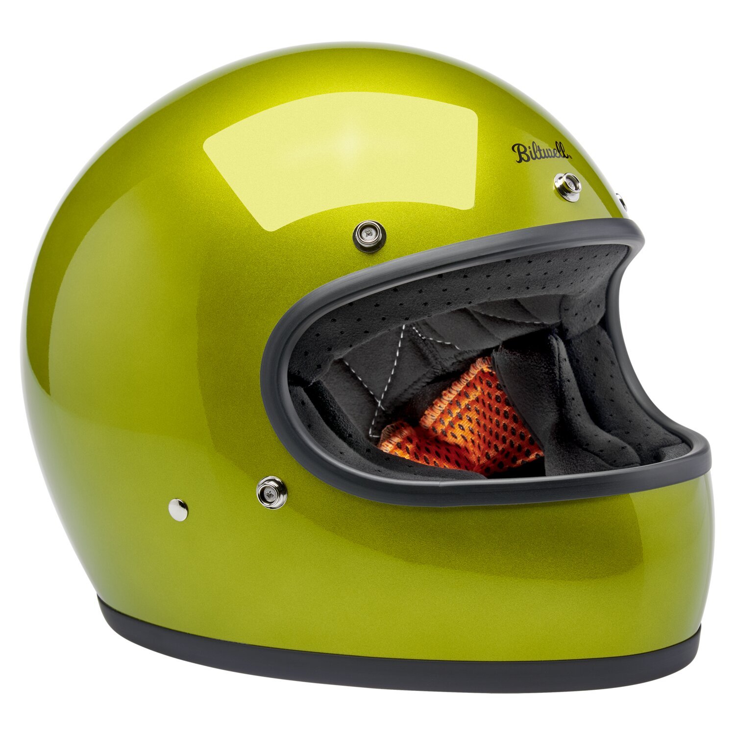 Biltwell Gringo helmet, metallic lime Yellow, XS, Metallic