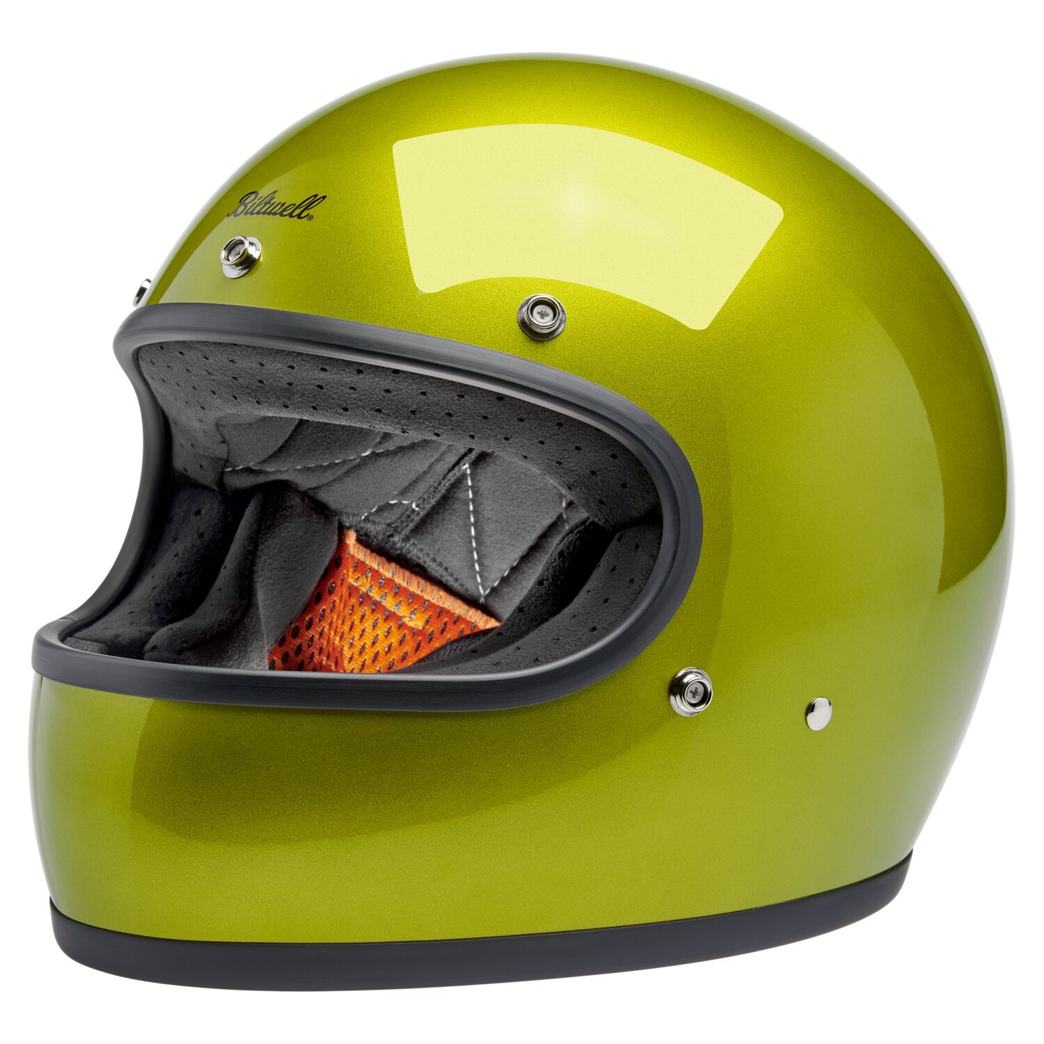 Biltwell Gringo helmet, metallic lime Yellow, XS, Metallic