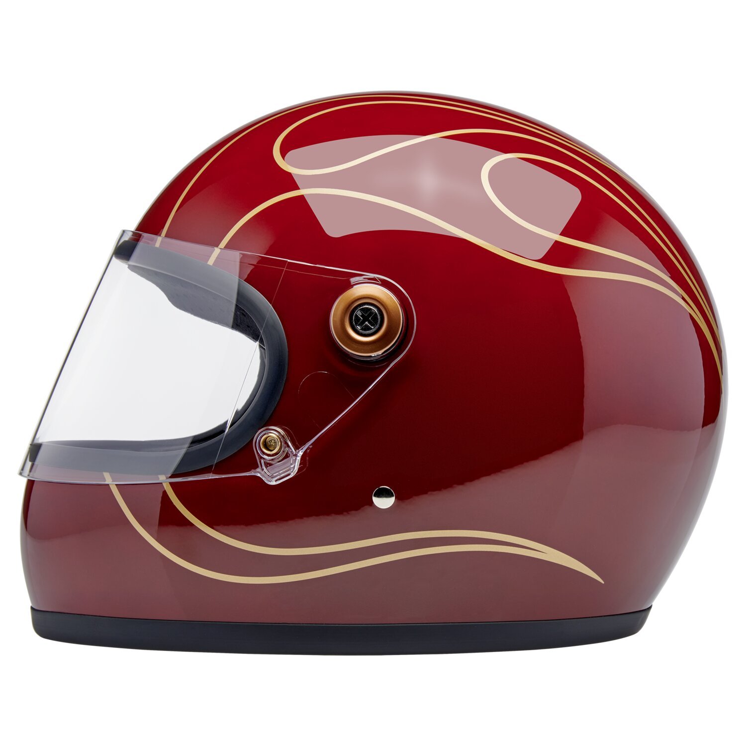 Biltwell Gringo S helmet Garnet Red Flames, XL, Gloss
