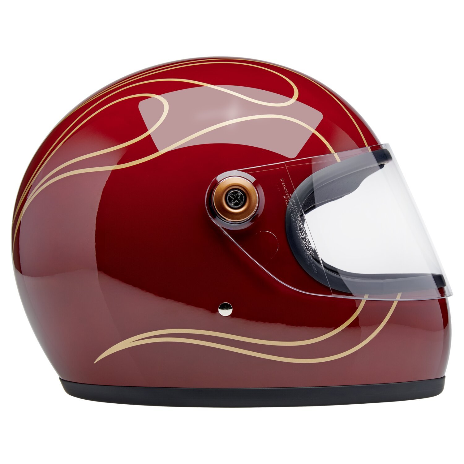 Biltwell Gringo S helmet Garnet Red Flames, XL, Gloss