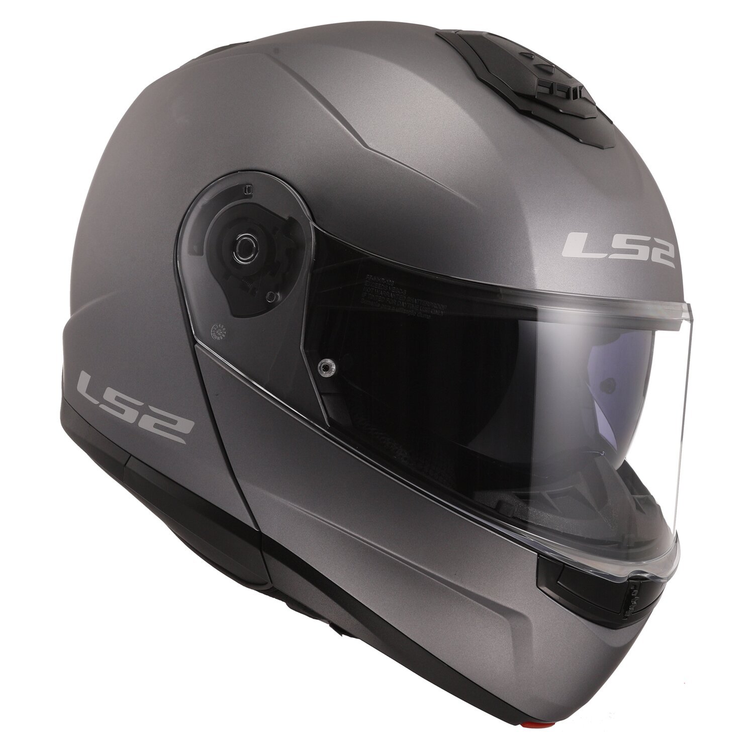 LS2 Strobe II helmet matte titanium, Silver, 2XL
