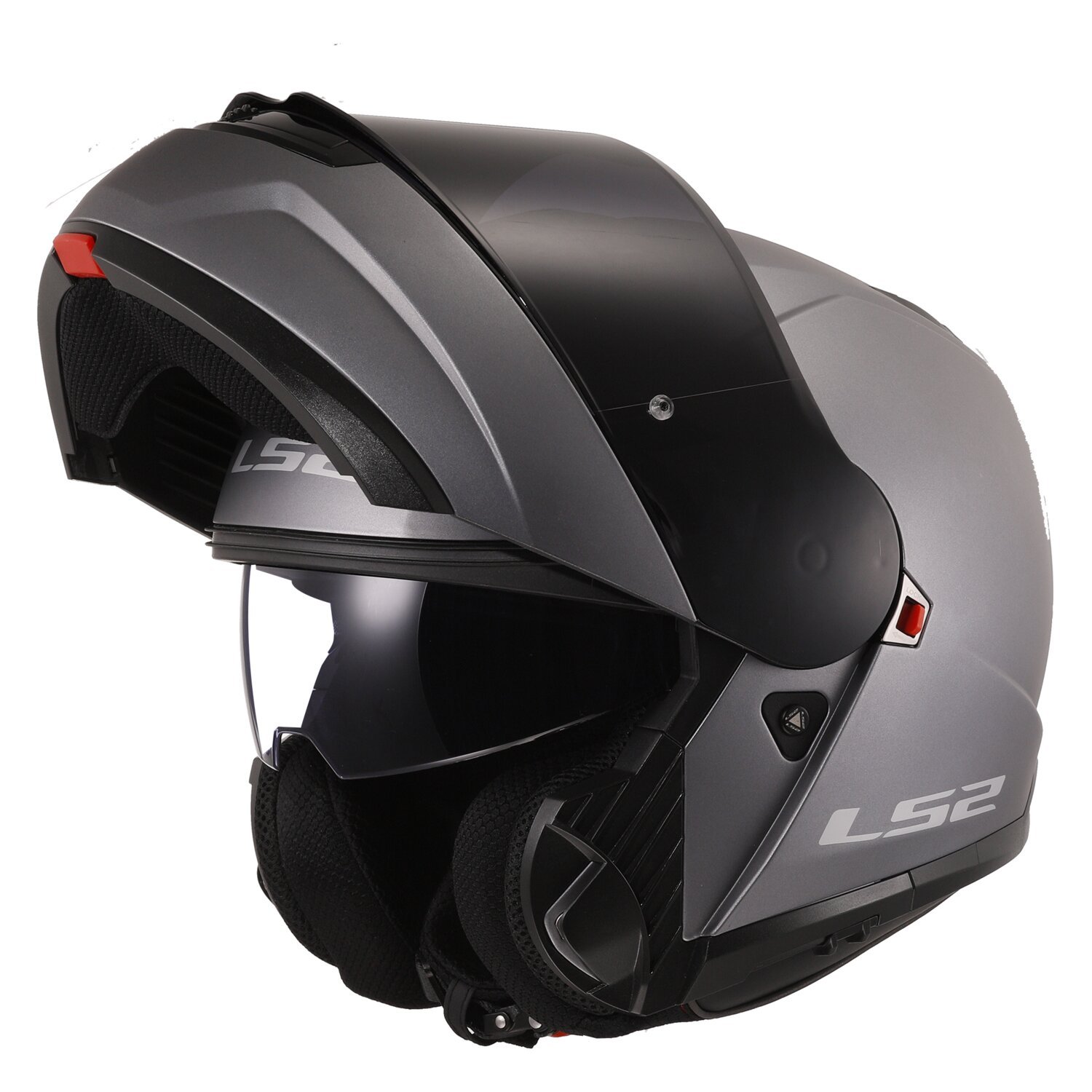 LS2 Strobe II helmet matte titanium, Silver, M