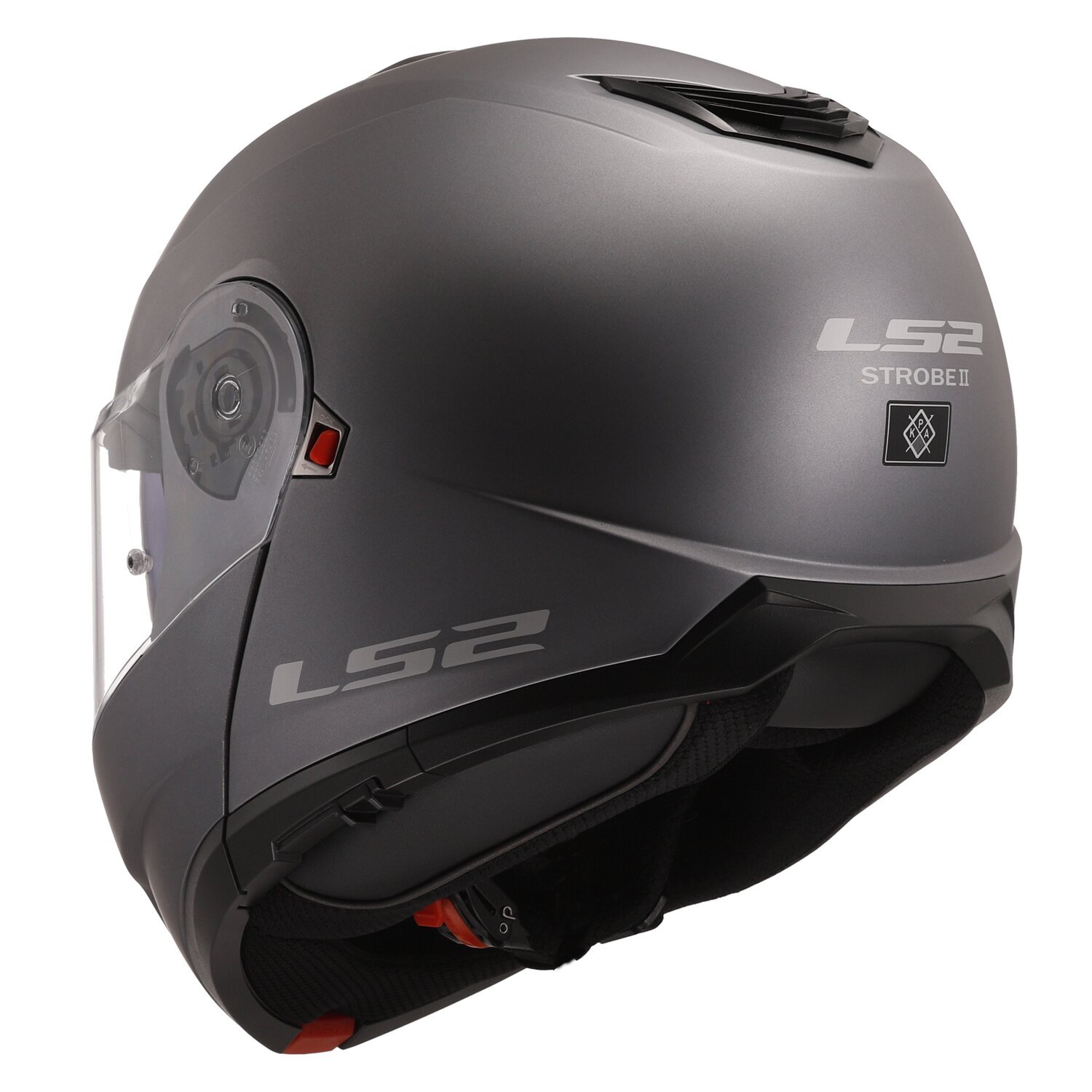 LS2 Strobe II helmet matte titanium, Silver, 2XL