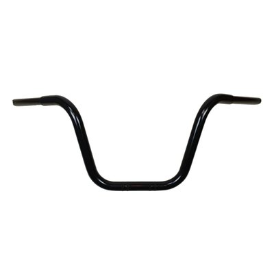 Bars are 32mm (1-1/4") diameter and have a 32mm (1-1/4") diameter riser clamp area and a 1" (25.4mm) grip area. With a powder coated satin gloss black finish. Nothing better than an Apehanger to feel true freedom. From style to quality, these EU made Westland bars tick all the boxes! 
Note: Cables / wiring / brake lines may require extending. 
- 1-1/4" (32mm) diameter handlebar 
- 1-1/4" (32mm) diameter riser clamp area 
- 1" (25.4mm) diameter grip area
- Slotted for internal wiring 
- Notched for H-D e-throttle (TBW / Throttle By Wire). 
- Made of certified EN 10305-3 CR1 E195 S5) 3mm thick steel tubing 
- Precision TIG welded 
- Dimensions 30cm (11") high handlebar: A 930mm, B 300mm, C 300mm, D 160mm, E 140mm, F 350mm, G 200mm
