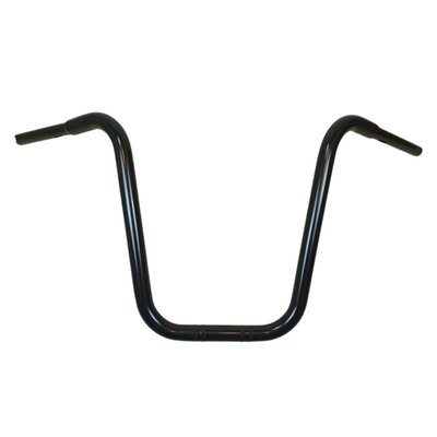Bars are 32mm (1-1/4") diameter and have a 32mm (1-1/4") diameter riser clamp area and a 1" (25.4mm) grip area. With a powder coated satin gloss black finish. Nothing better than an Apehanger to feel true freedom. From style to quality, these EU made Westland bars tick all the boxes! 
Note: Cables / wiring / brake lines may require extending. 
- 1-1/4" (32mm) diameter handlebar 
- 1-1/4" (32mm) diameter riser clamp area 
- 1" (25.4mm) diameter grip area
- Slotted for internal wiring 
- Notched for H-D e-throttle (TBW / Throttle By Wire). 
- Made of certified EN 10305-3 CR1 E195 S5) 3mm thick steel tubing 
- Precision TIG welded 
- Dimensions 38cm (15") high handlebar: A 900 mm, B 380 mm, C 380 mm, D 200 mm, E 145 mm, F 300 mm, G 200 mm